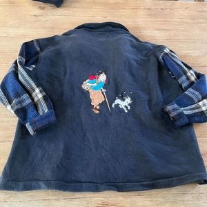 Vintage Collection Floriane Herge Moulinsart Zip Up Plaid Jacket Size S Rare